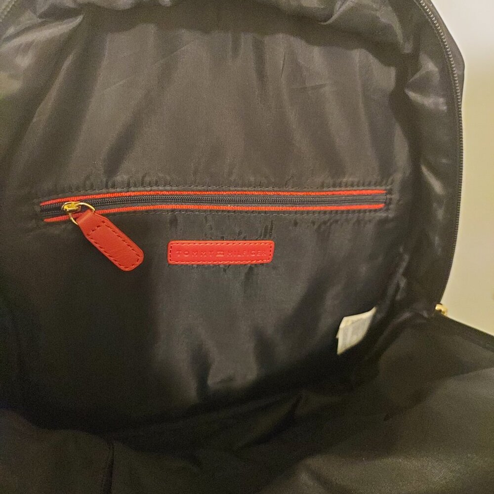 Tommy Hilfiger Black Backpack with Gold Hardware - Picture 3 of 5